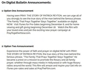 Bulletin Announcements image