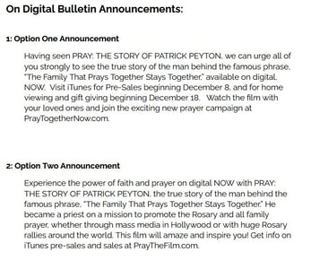 Bulletin Announcements image