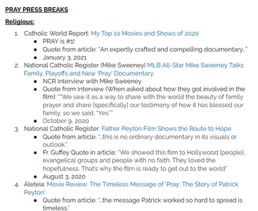 Image PRAY Press Breaks
